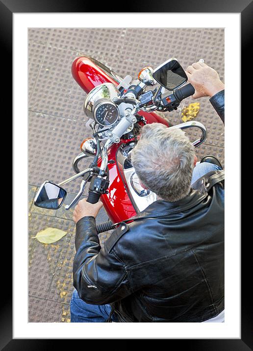 Thats a biker Framed Mounted Print by Arfabita  
