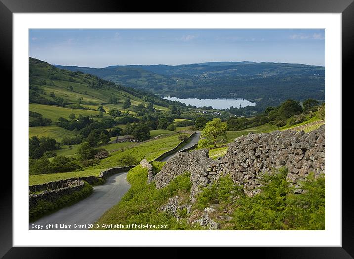 Road to Ambleside and Windermere. Framed Mounted Print by Liam Grant