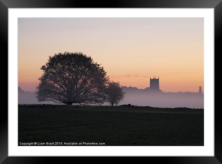 Fakenham Parish Church at dawn, Norfolk, UK. Framed Mounted Print by Liam Grant