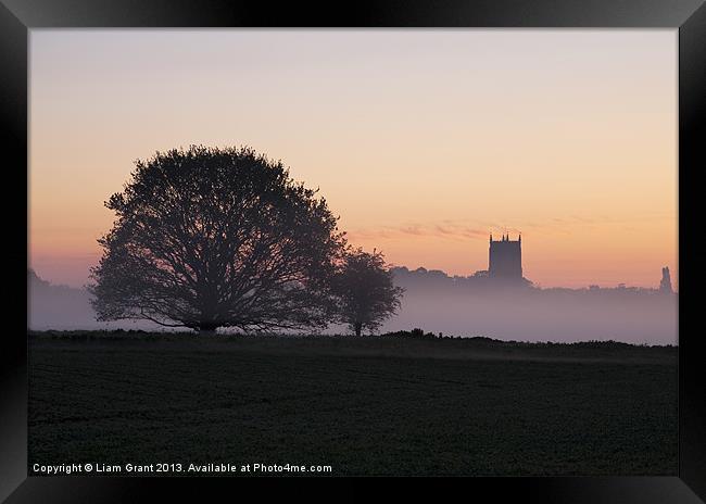 Fakenham Parish Church at dawn, Norfolk, UK. Framed Print by Liam Grant