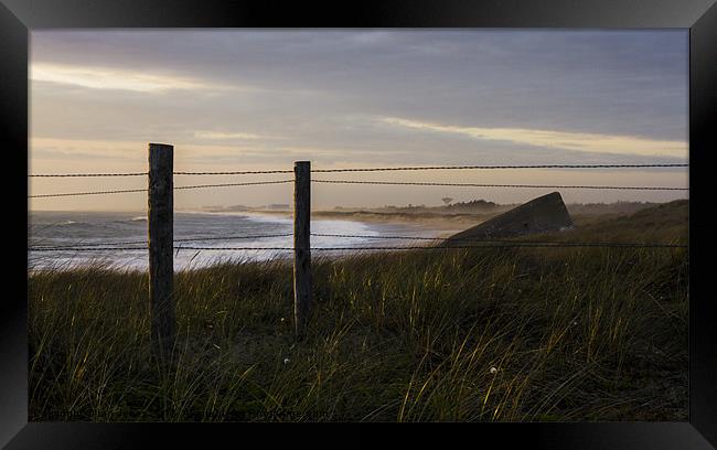 Beyond the wire Framed Print by Ian Jones