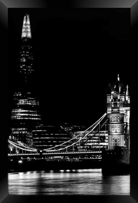 The Shard and Tower Bridge Framed Print by David Pyatt