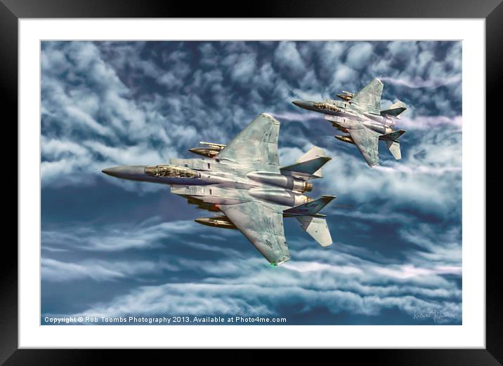 THE FLIGHT OF THE EAGLES Framed Mounted Print by Rob Toombs