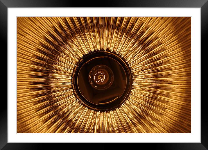 golden yellow light bulb colours Framed Mounted Print by patrick dinneen