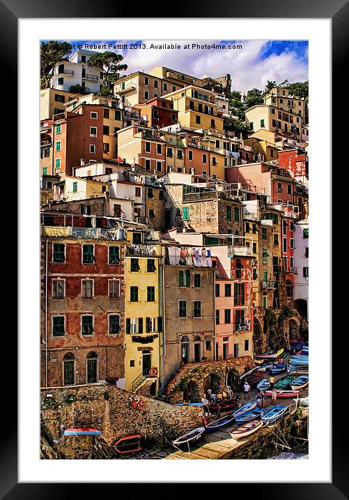 Houses of Riomaggiore Framed Mounted Print by Robert Pettitt