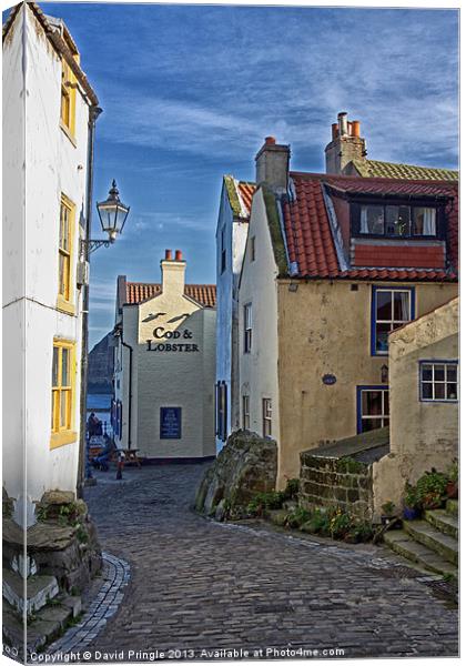 Staithes Canvas Print by David Pringle