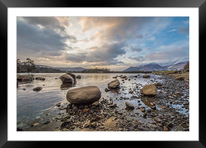 Derwent Water Framed Mounted Print by Phil Tinkler