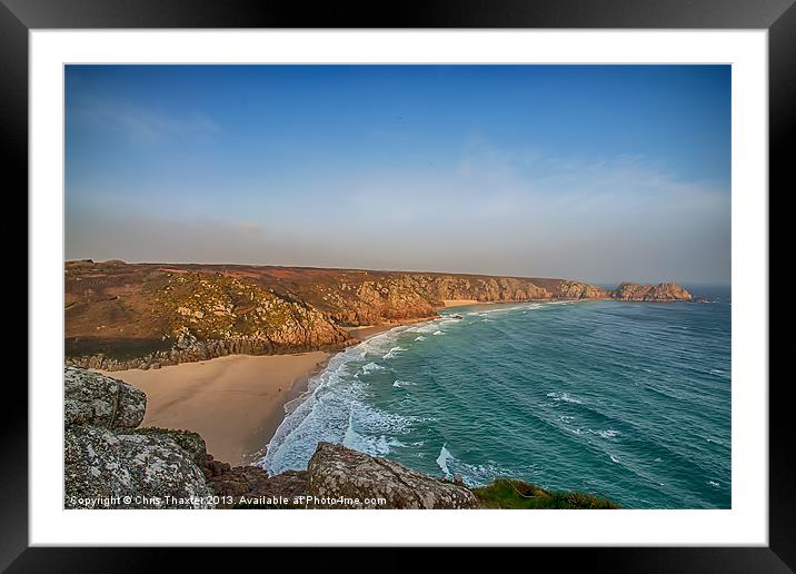 Porthcurno Framed Mounted Print by Chris Thaxter