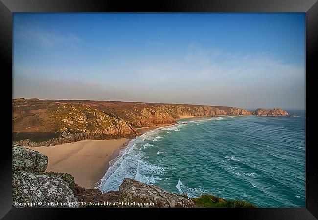 Porthcurno Framed Print by Chris Thaxter