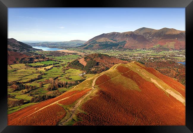 Stunning view from Catbells to Bassenthwaite Framed Print by Ian Duffield