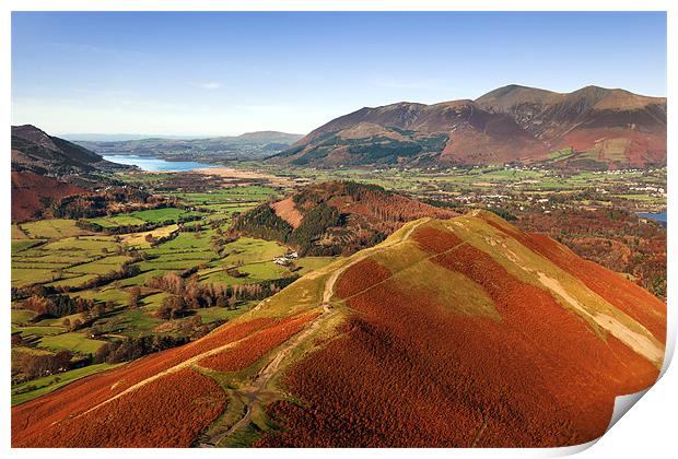 Stunning view from Catbells to Bassenthwaite Print by Ian Duffield
