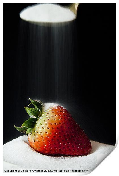 Sweet Strawberry Print by Barbara Ambrose