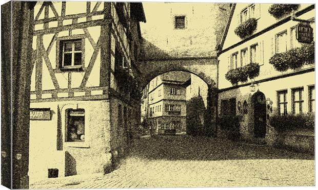 Medieval city street Canvas Print by Regis Yaworski