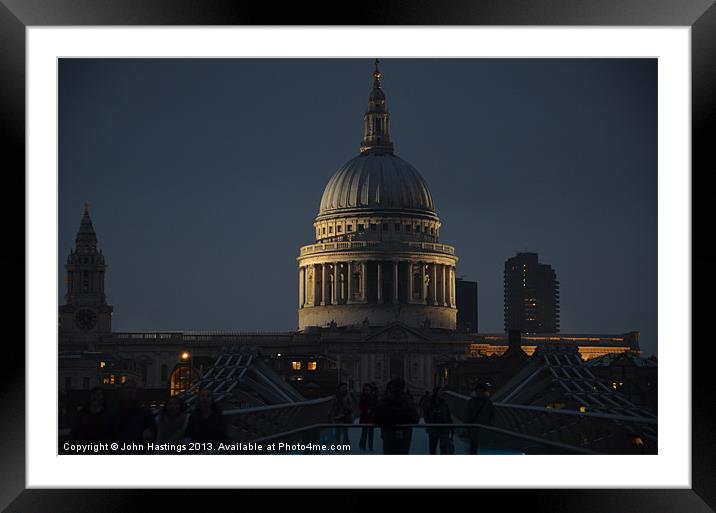 Illuminated Icon of London Framed Mounted Print by John Hastings
