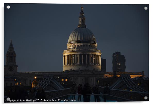 Illuminated Icon of London Acrylic by John Hastings