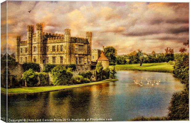 Leeds Castle Landscape Canvas Print by Chris Lord
