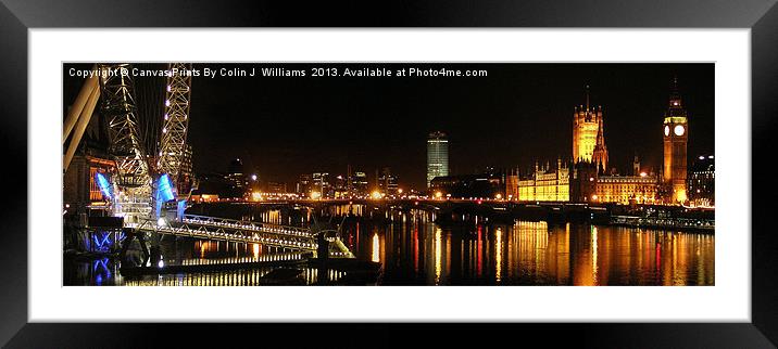Westminster and the Wheel Framed Mounted Print by Colin Williams Photography