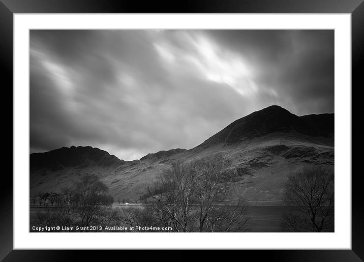 View of Haystacks and High Crag above Buttermere.  Framed Mounted Print by Liam Grant