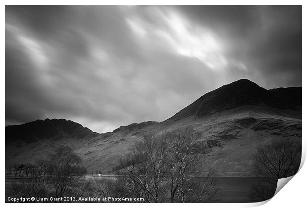 View of Haystacks and High Crag above Buttermere.  Print by Liam Grant