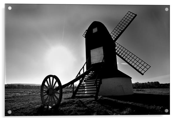 Pitstone Windmill Acrylic by Steve Watson