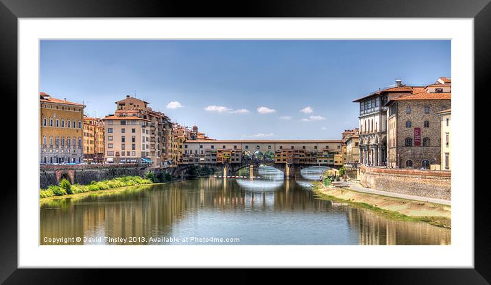 The Ponte Vecchio Framed Mounted Print by David Tinsley