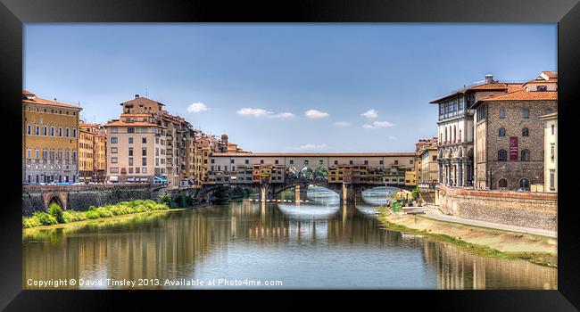 The Ponte Vecchio Framed Print by David Tinsley