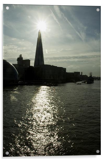 The Shard London skyline Acrylic by David French