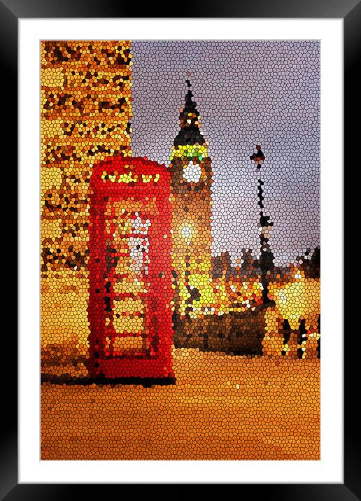 Stained Glass London Framed Mounted Print by Dan Davidson