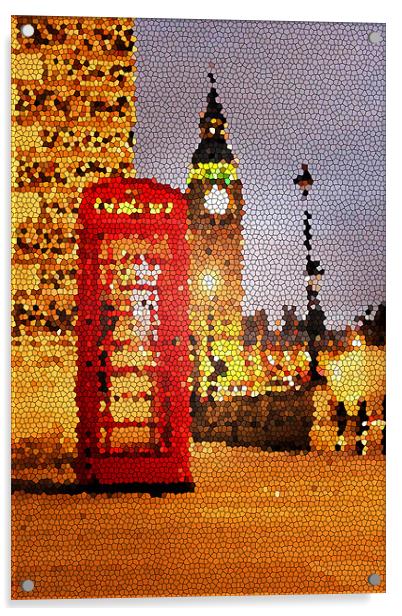 Stained Glass London Acrylic by Dan Davidson