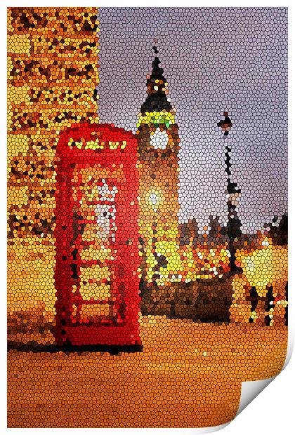 Stained Glass London Print by Dan Davidson