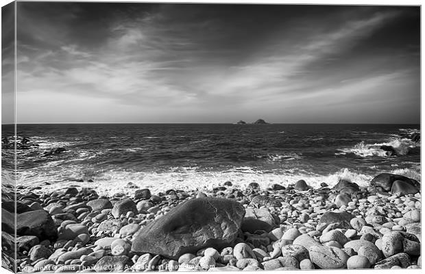 Rocky Shore Canvas Print by Chris Thaxter