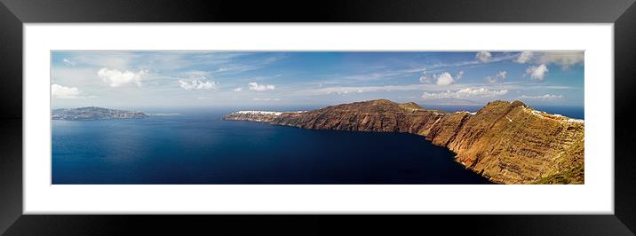 Santorini panoramic view Framed Mounted Print by Gary Eason