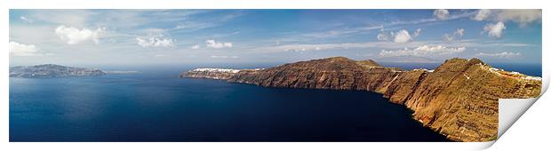 Santorini panoramic view Print by Gary Eason