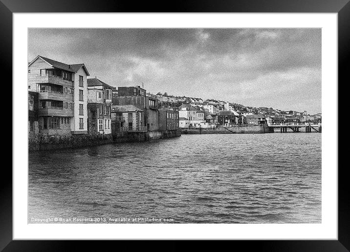 Falmouth Waterfront Framed Mounted Print by Brian Roscorla