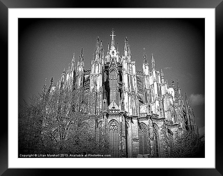 The many spires of Cologne Dome Framed Mounted Print by Lilian Marshall