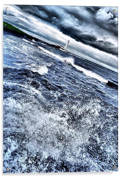Stormy Sea Acrylic by Rachel Fawcett