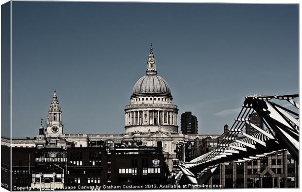 St Pauls Cathedral Canvas Print by Graham Custance