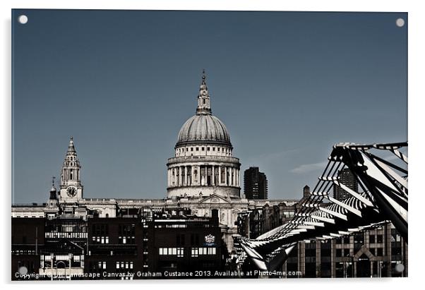 St Pauls Cathedral Acrylic by Graham Custance