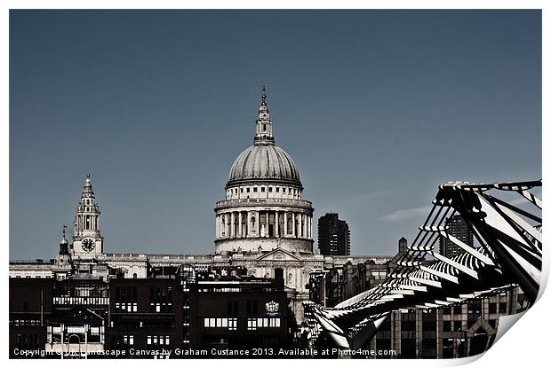 St Pauls Cathedral Print by Graham Custance
