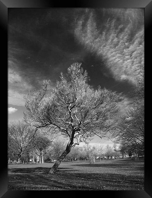 Reflections in the sky Framed Print by Stephen Wakefield