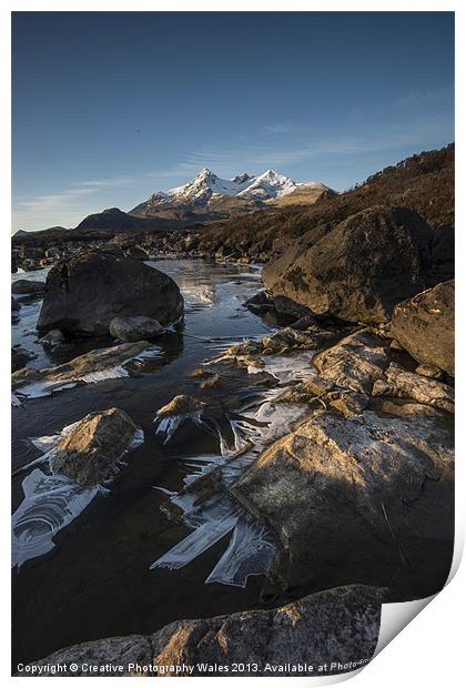 River Sligachan, Isle of Skye, Scotland Print by Creative Photography Wales