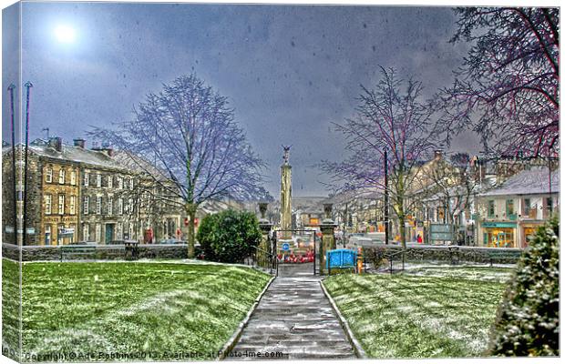 Skipton at Xmas Canvas Print by Ade Robbins