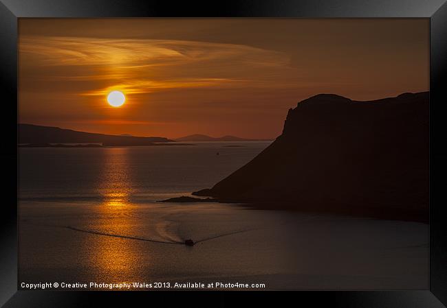 Uig Sunset, Skye, Scotland Framed Print by Creative Photography Wales