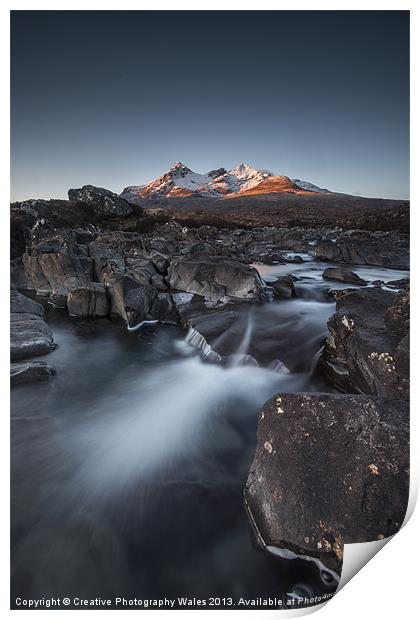 Cuillins Dawn Print by Creative Photography Wales