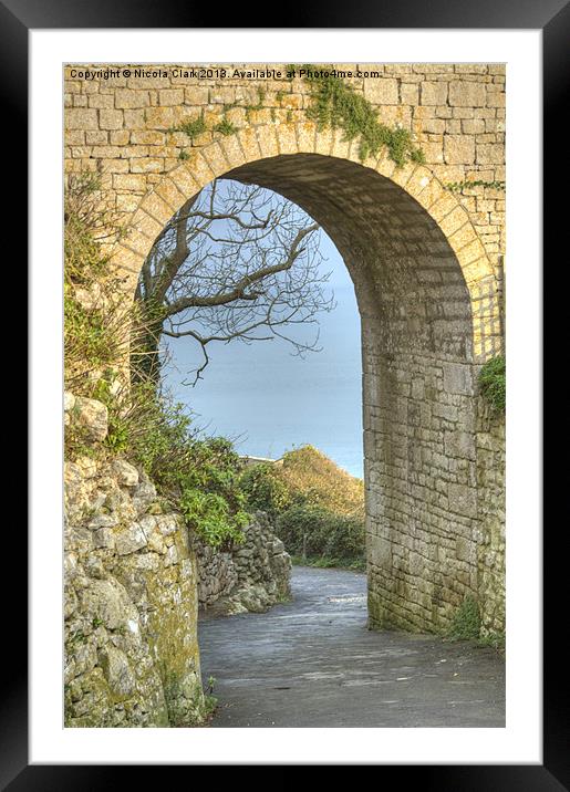 Pathway To The Sea Framed Mounted Print by Nicola Clark