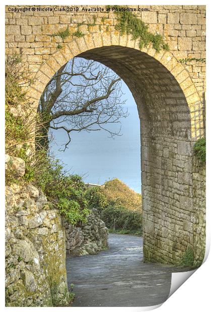 Pathway To The Sea Print by Nicola Clark