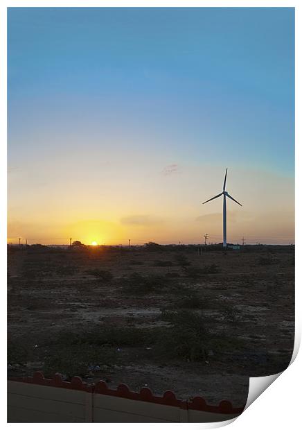 Another day for Windmill Generator Print by Arfabita  