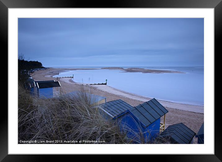Beach Huts, Wells-next-the-sea, Norfolk, UK in Win Framed Mounted Print by Liam Grant