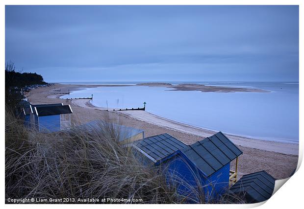 Beach Huts, Wells-next-the-sea, Norfolk, UK in Win Print by Liam Grant