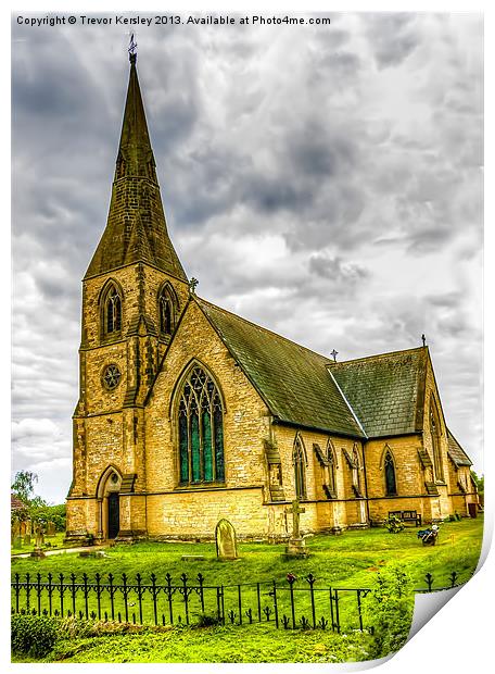 Welburn Church Print by Trevor Kersley RIP